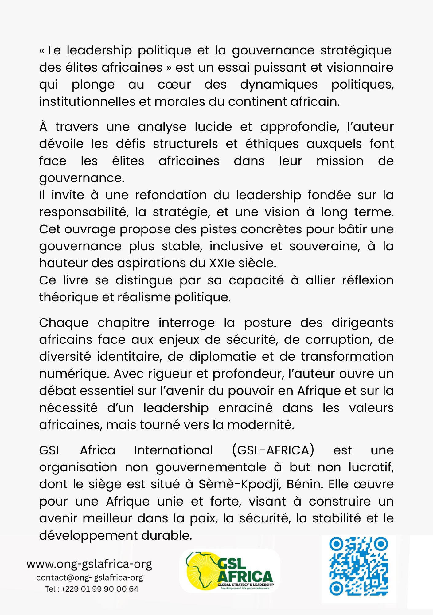 le leadership politique et la gouvernance strategique des elites africaines le leadership politique et la gouvernance strategique des elites africaines